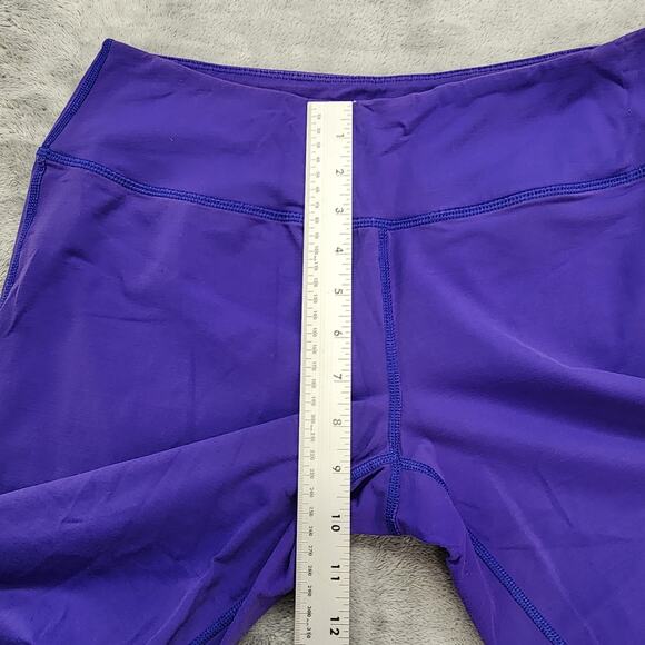 Maurices in Motions Leggings Womens L Purple Capri Ruched Tie Hem Pull On Yoga - Picture 6 of 9